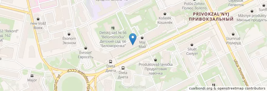 Mapa de ubicacion de Аптека № 116 en Russia, Northwestern Federal District, Arkhangelsk Oblast, Primorsky District, Городской Округ Архангельск.