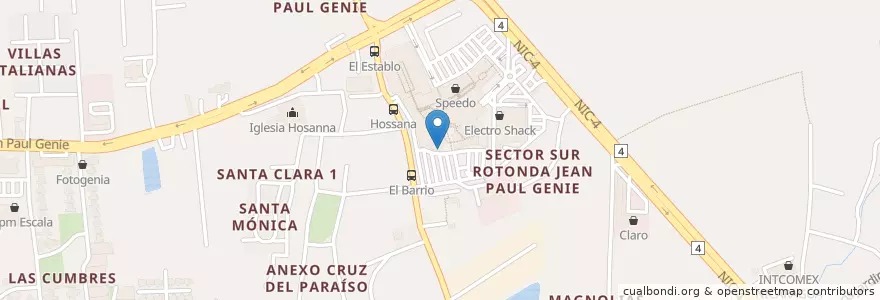 Mapa de ubicacion de Hard Rock Café en Nicaragua, Departamento De Managua, Managua (Municipio).