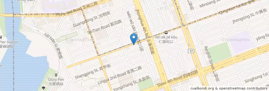 Mapa de ubicacion de 天福樓小館 en تايوان, كاوهسيونغ.