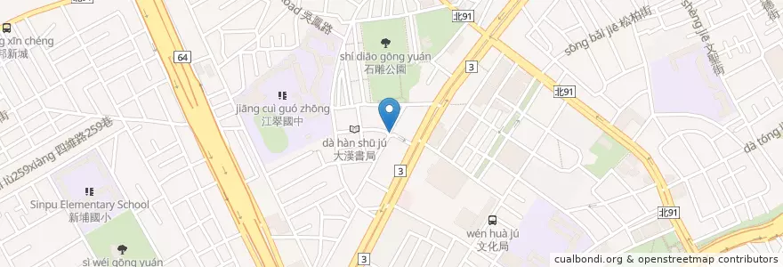 Mapa de ubicacion de 好初早餐 en Tayvan, 新北市, 板橋區.