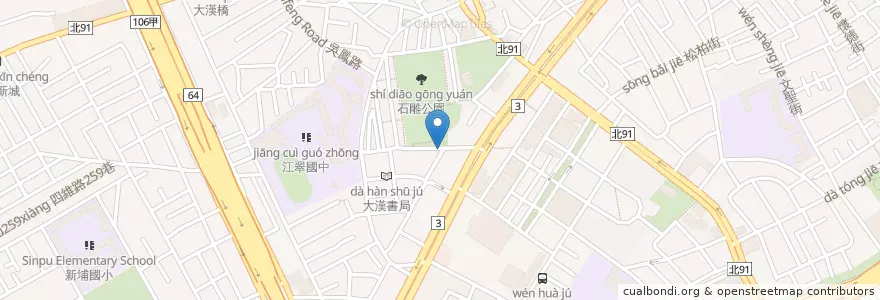 Mapa de ubicacion de 翻桌吧！ en Taiwan, Nuova Taipei, Distretto Di Banqiao.