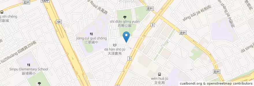 Mapa de ubicacion de 大醬火鍋 en Taiwan, 新北市, 板橋區.