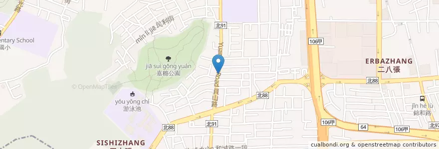 Mapa de ubicacion de 小牛車精緻全自助餐 en Taiwán, Nuevo Taipéi, 中和區.