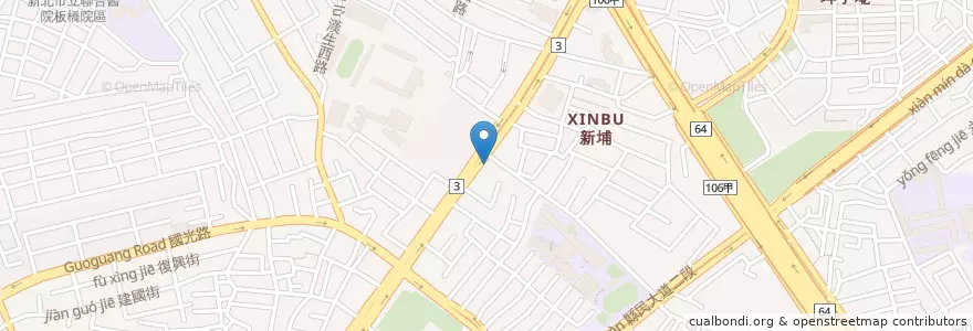 Mapa de ubicacion de 燦明眼科診所 en Taiwán, Nuevo Taipéi, 板橋區.