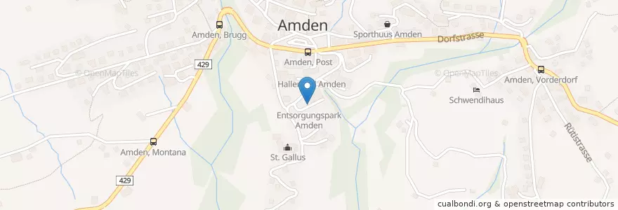 Mapa de ubicacion de Entsorgungspark Amden en 瑞士, Sankt Gallen, Wahlkreis See-Gaster, Amden.