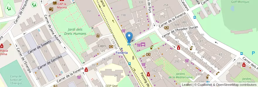 Mapa de ubicacion de 346 - Plaça de la Marina - Foneria en Испания, Каталония, Барселона, Барселонес, Барселона.