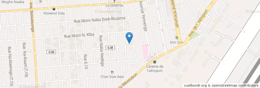 Mapa de ubicacion de TCV ZACA en Буркина-Фасо, Центральная Область, Кадиого, Уагадугу.