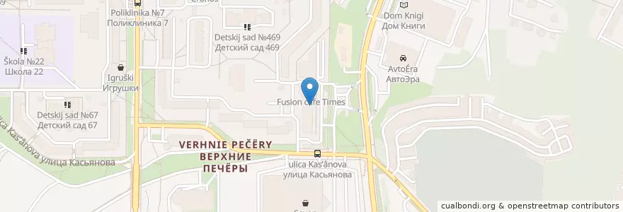 Mapa de ubicacion de АкБарс банк en Russia, Circondario Federale Del Volga, Нижегородская Область, Городской Округ Нижний Новгород.