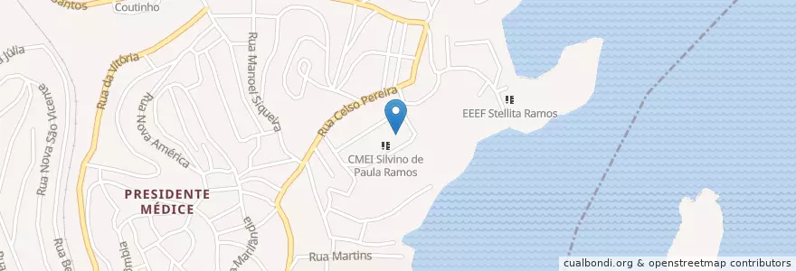 Mapa de ubicacion de EMEF Hilda Scarpino en Brazil, Jihovýchodní Region, Espírito Santo, Região Geográfica Intermediária De Vitória, Região Metropolitana Da Grande Vitória, Microrregião Vitória, Cariacica.