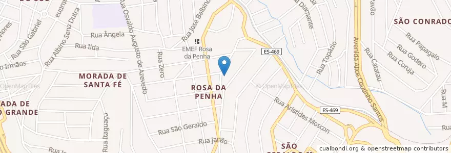 Mapa de ubicacion de EMEF Pedro Venturim en Brésil, Région Sud-Est, Espírito Santo, Região Geográfica Intermediária De Vitória, Região Metropolitana Da Grande Vitória, Microrregião Vitória, Cariacica.