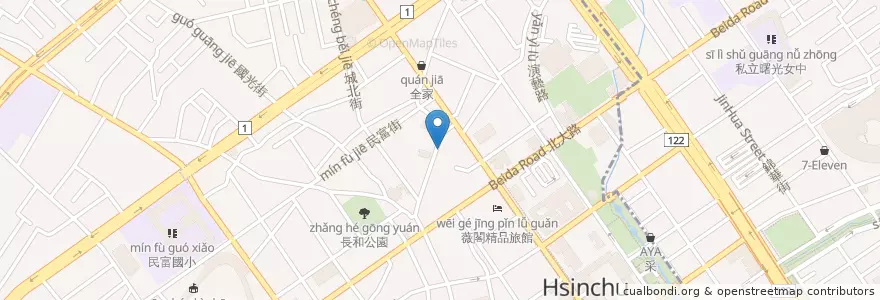 Mapa de ubicacion de 滿美吐司部 en 타이완, 타이완성, 신주시, 베이구.