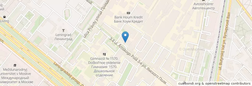 Mapa de ubicacion de Filini en Rusia, Distrito Federal Central, Москва, Район Беговой.