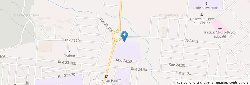 Mapa de ubicacion de Église de Pentecôte en ブルキナファソ, Centre, Kadiogo, ワガドゥグー.