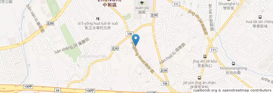 Mapa de ubicacion de emmerich咖啡茶專賣 en Taiwan, Neu-Taipeh, Zhonghe.