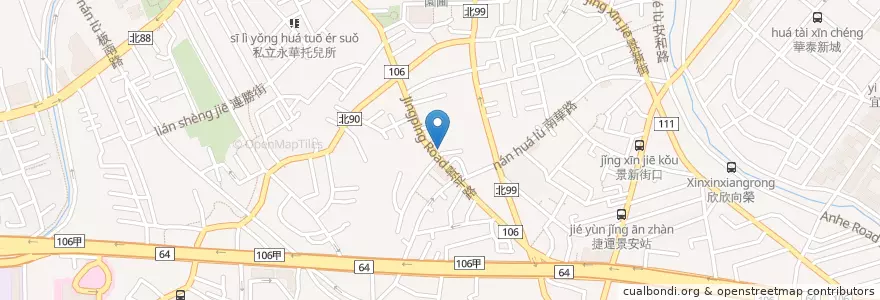 Mapa de ubicacion de 關山便當 en Taïwan, Nouveau Taipei, Chungho.