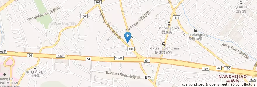 Mapa de ubicacion de 福雄藥局 en تايوان, تايبيه الجديدة, 中和區.
