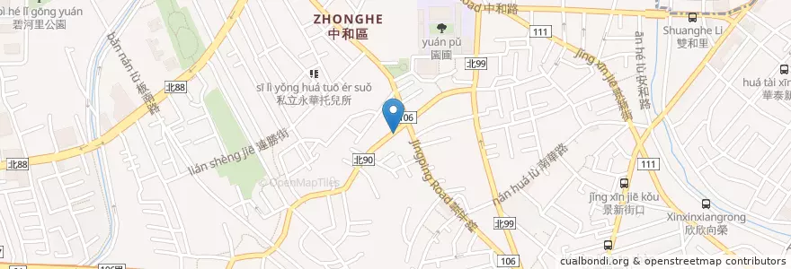 Mapa de ubicacion de 慶源蔘藥行國術館 en Taiwan, Neu-Taipeh, Zhonghe.