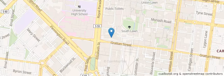 Mapa de ubicacion de Sunderland Theatre en Avustralya, Victoria, City Of Melbourne.