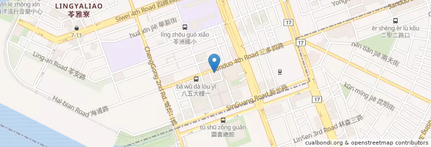 Mapa de ubicacion de 祥鈺樓餐廳 en 臺灣, 高雄市, 苓雅區.