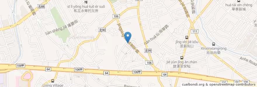 Mapa de ubicacion de 蘇年興耳鼻喉科診所 en Taiwan, 新北市, 中和區.