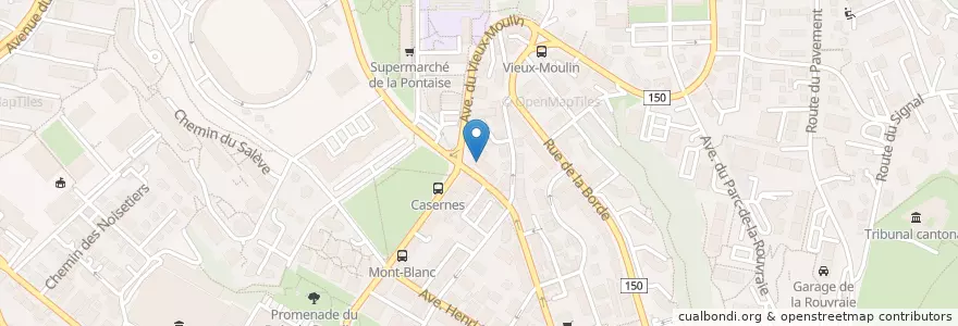 Mapa de ubicacion de Brasserie de la Pontaise en スイス, Vaud, District De Lausanne, Lausanne.