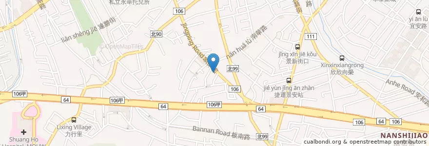 Mapa de ubicacion de 大樹小食 en تايوان, تايبيه الجديدة, 中和區.