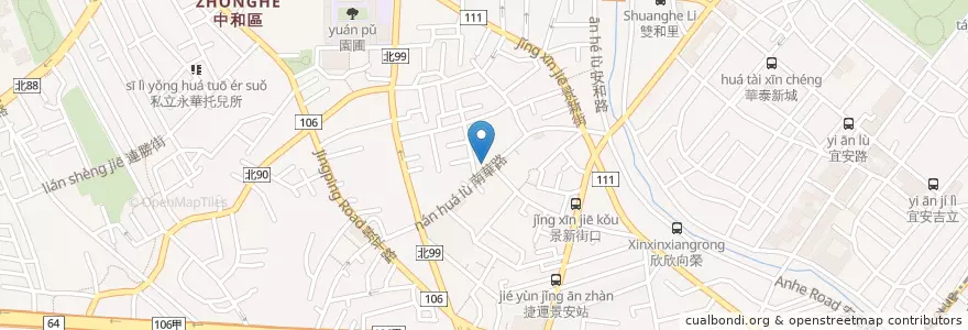 Mapa de ubicacion de 詠邑藥局 en 臺灣, 新北市, 中和區.
