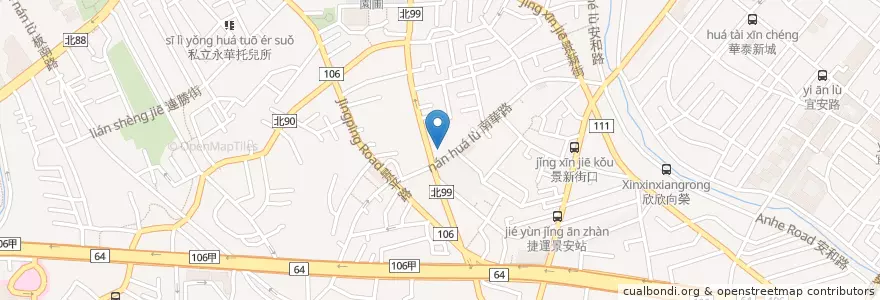 Mapa de ubicacion de 馮泰龍小兒科診所 en تايوان, تايبيه الجديدة, 中和區.