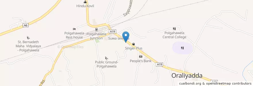 Mapa de ubicacion de Central Pharmacy en سريلانكا, වයඹ පළාත, කුරුණෑගල දිස්ත්‍රික්කය.