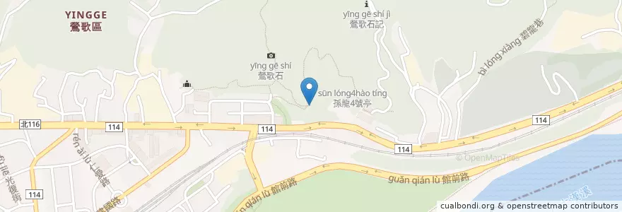 Mapa de ubicacion de 孫龍3號亭 en Taiwan, New Taipei, Yingge District.