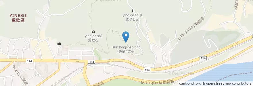 Mapa de ubicacion de 孫龍4號亭 en Тайвань, Новый Тайбэй, 鶯歌區.