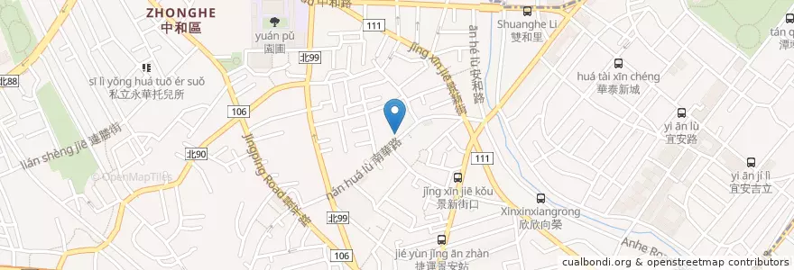 Mapa de ubicacion de 寶神日式涮涮鍋 en 臺灣, 新北市, 中和區.