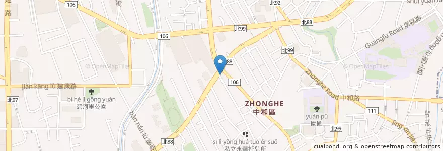 Mapa de ubicacion de 尚合咖啡 en 台湾, 新北市, 中和区.