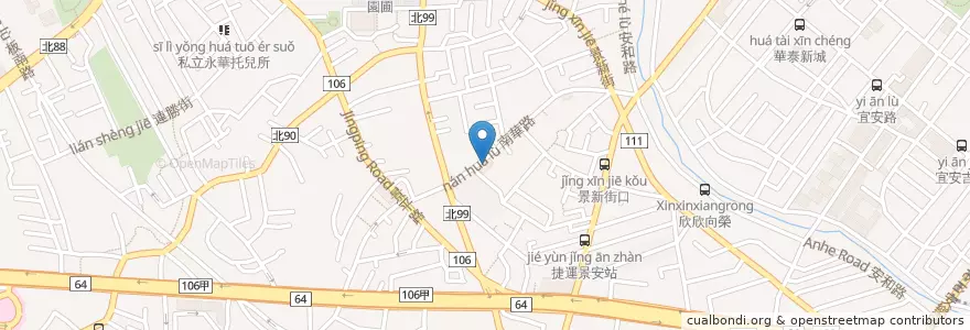 Mapa de ubicacion de 一品香漢堡 en Taiwan, 新北市, 中和區.