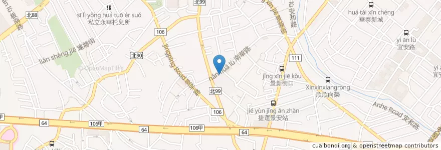 Mapa de ubicacion de 九崧藥局 en Taiwán, Nuevo Taipéi, 中和區.