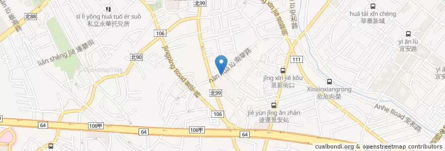 Mapa de ubicacion de 祐嘉骨科診所 en Tayvan, 新北市, 中和區.