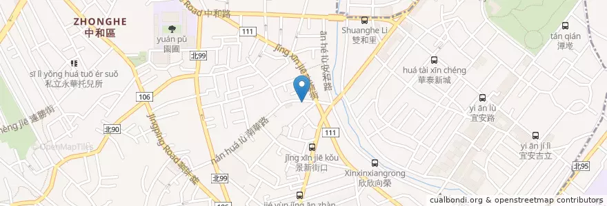 Mapa de ubicacion de 三哥海鮮快炒店 en تايوان, تايبيه الجديدة, 中和區.