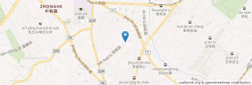 Mapa de ubicacion de 仁心動物醫院 en Taiwán, Nuevo Taipéi, 中和區.