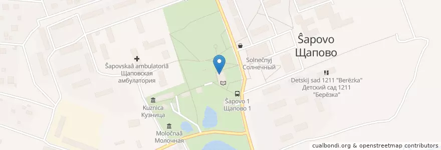 Mapa de ubicacion de Отделение почтовой связи 142144 en Rússia, Distrito Federal Central, Москва, Троицкий Административный Округ, Поселение Щаповское.