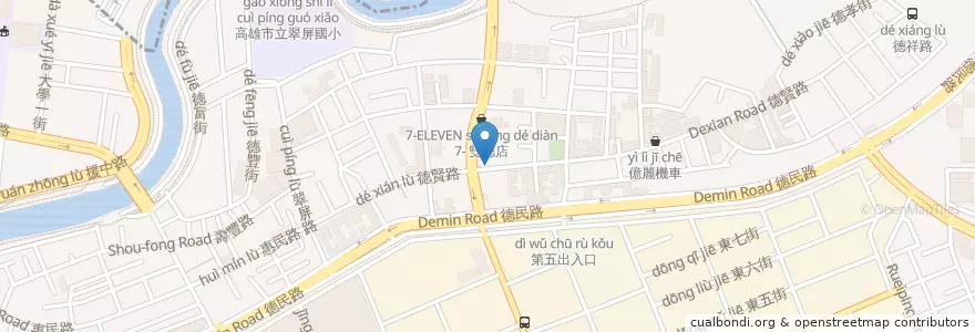 Mapa de ubicacion de 98 Tea Café 楠梓店 en 台湾, 高雄市, 楠梓区.