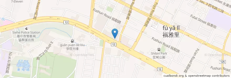 Mapa de ubicacion de 頂呱呱 台中JMall店 en تایوان, تایچونگ, 西屯區.