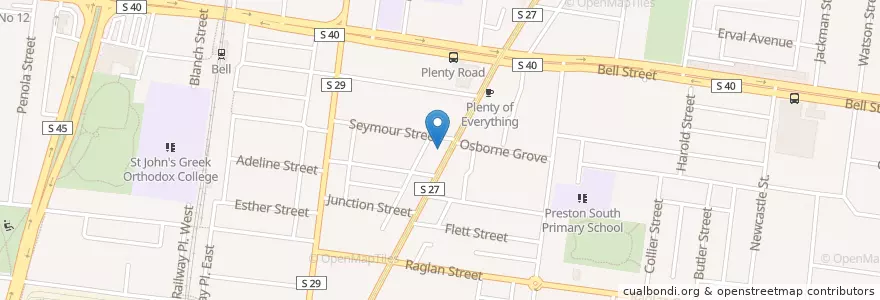 Mapa de ubicacion de The Racoon Club en أستراليا, ولاية فيكتوريا, City Of Darebin.