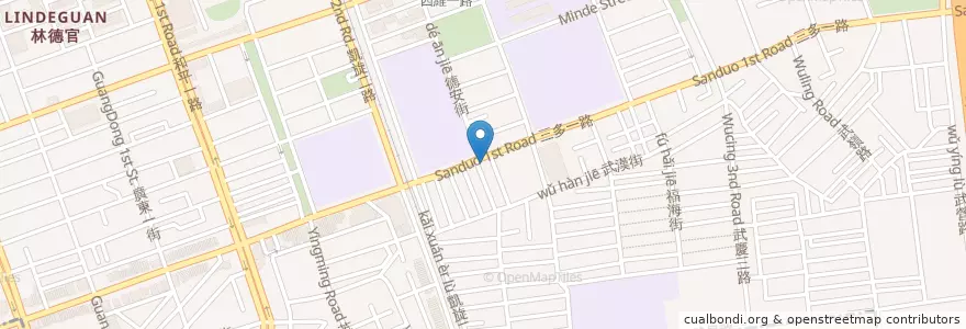 Mapa de ubicacion de 拿坡里披薩‧炸雞 en 臺灣, 高雄市, 苓雅區.