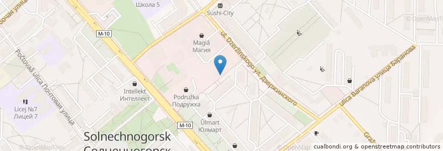 Mapa de ubicacion de Будь здоров! en Rusland, Centraal Federaal District, Oblast Moskou, Городской Округ Солнечногорск.
