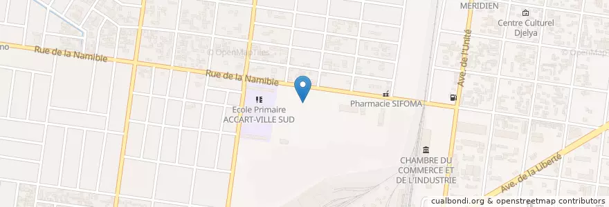 Mapa de ubicacion de Club SONABEL en بورکینافاسو, Hauts-Bassins, Houet.