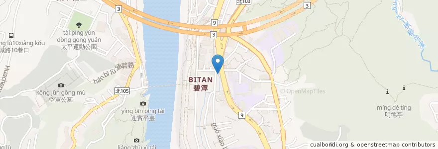 Mapa de ubicacion de 東南西北美而美 en Tayvan, 新北市, 新店區.