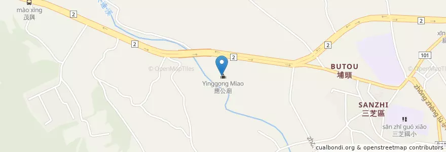 Mapa de ubicacion de 應公廟 en 臺灣, 新北市, 三芝區.
