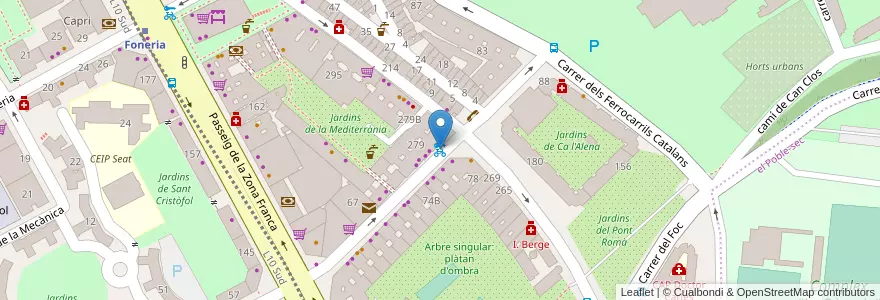 Mapa de ubicacion de 347 - Alts Forns 77 en スペイン, カタルーニャ州, Barcelona, バルサルネス, Barcelona.