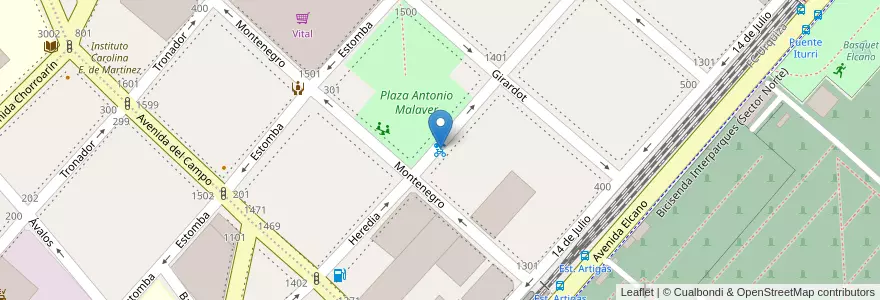 Mapa de ubicacion de 347 - Plaza Malaver en 아르헨티나, Ciudad Autónoma De Buenos Aires, 부에노스아이레스, Comuna 15.
