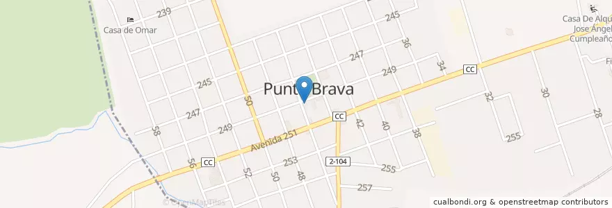Mapa de ubicacion de Farmacia de Punta Brava en Куба, Гавана, Артемиса, La Lisa, Bauta.